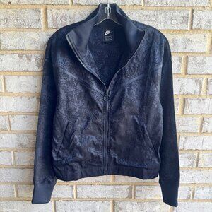 Nike NSW Long Sleeve Zip Front Blue Bomber Track Jacket  Women's Size S.